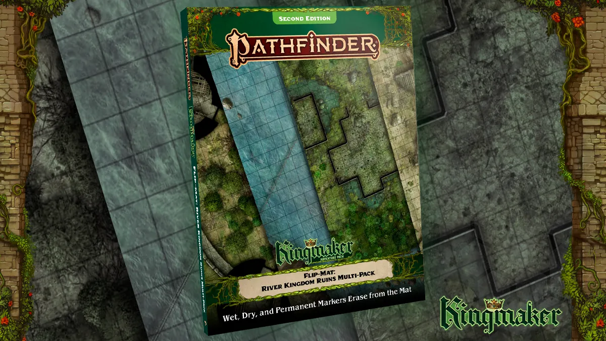(image for) Pathfinder King Maker Flip Mat: River Kingdom Ruins Multi Pack